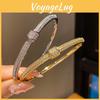 Copper Plated Geometric Bracelet With Irregular Shapes For Fashionable Women