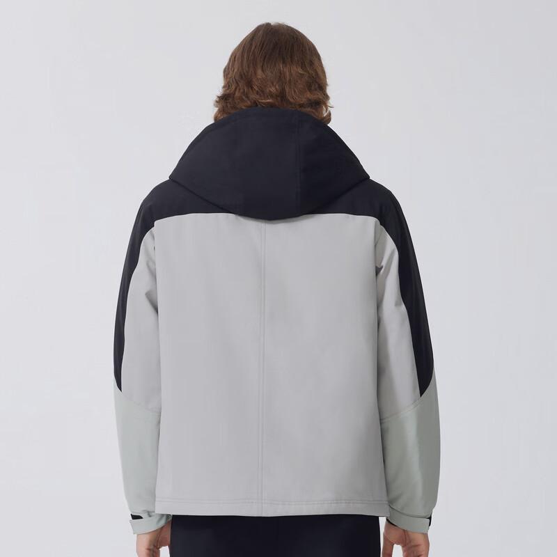 

Cabbeen Men s Hooded Workwear Patchwork Padded Jacket M