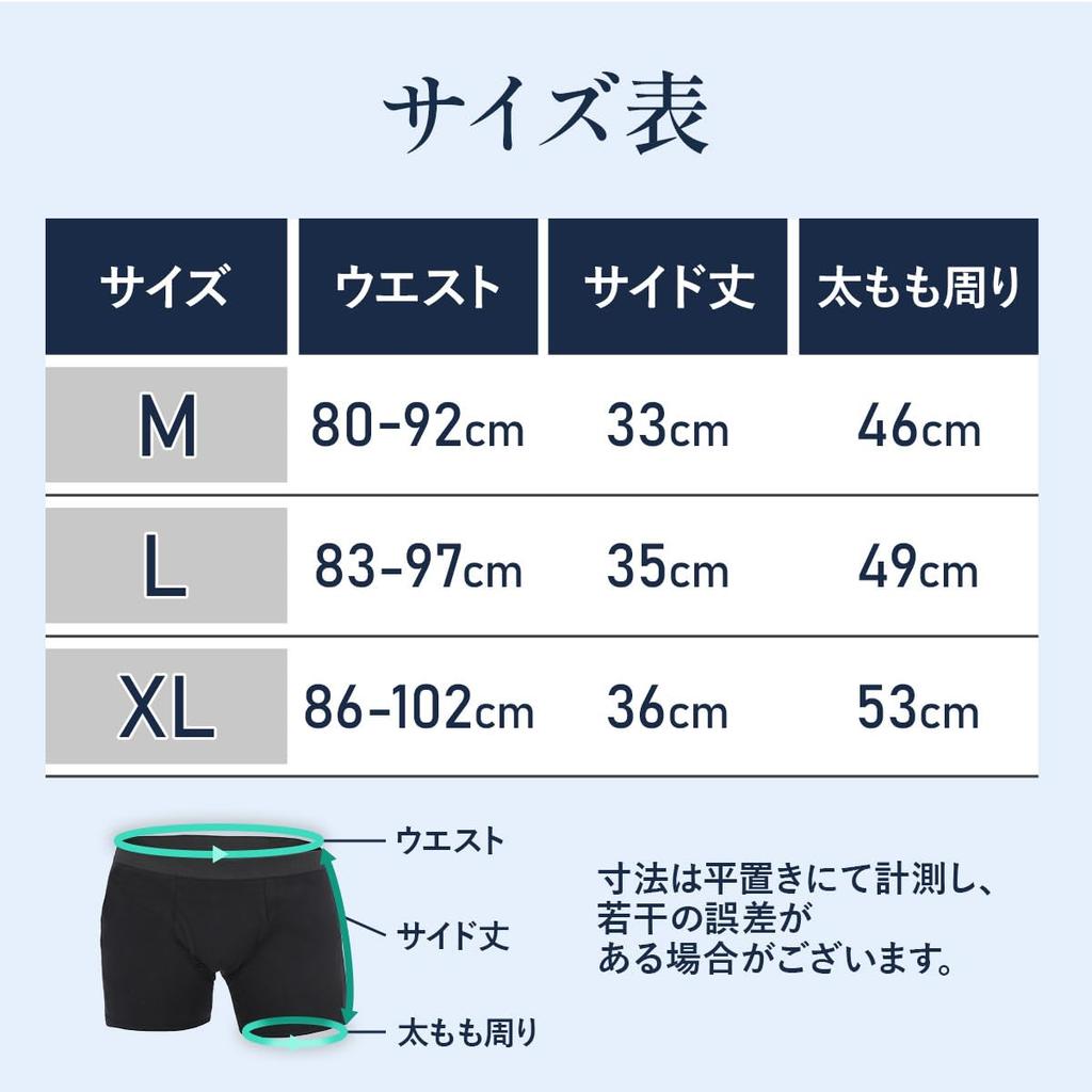Eikuru Herren Inkontinenzhosen, Wasserdicht, Boxershorts, Einfarbig, für ältere Inkontinenz, 300cc Saugfähigkeit, 2er-Set (ya217)