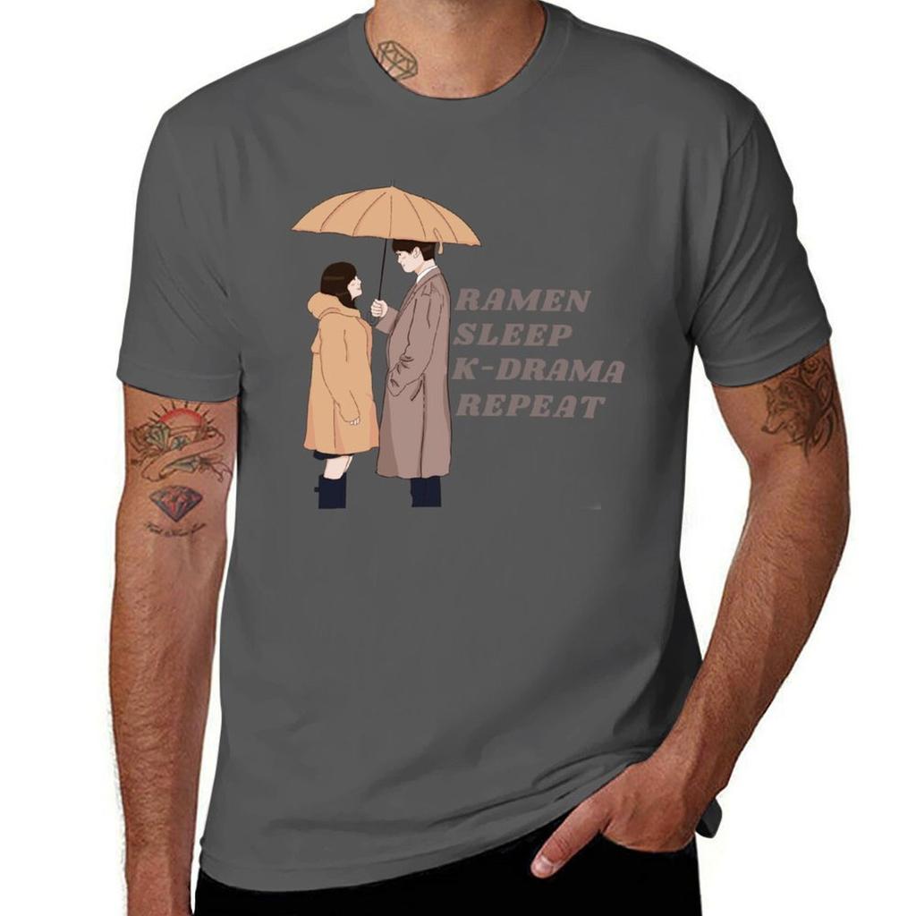Raunisex Sleep Kdrama Repeat Tshirt Novelty Graphic Tee Shirt