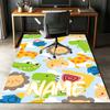 Custom Name Animals Printed Carpet,Rug for Office Chair Living Room Bedroom Kitchen Room Decor Gifts.