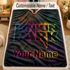 Flannel BlanketLinkin Park Custom Name Text Personalized Soft Warm Throw Blanket Home Decor Gift