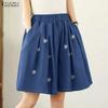 Women Summer Casual Elastic Waist Loose Print Shorts