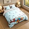 3Pcs Bedding SetTintin Soft Bed Sheet and Two Pillowcases Home Bedroom Decor