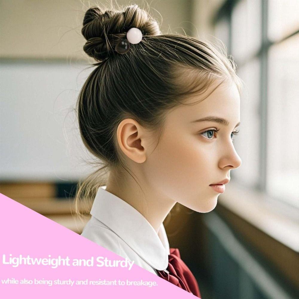 Plastic Hair Accessory Three Tooth Meatball Disc Sturdy Hair Fork  Hair Buns