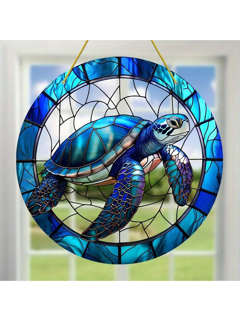 1pc Acrylic Turtle Vibrant Garden And Patio Sun Catcher, Spiritual Room Decor, Perfect Gift For Turtle Lovers