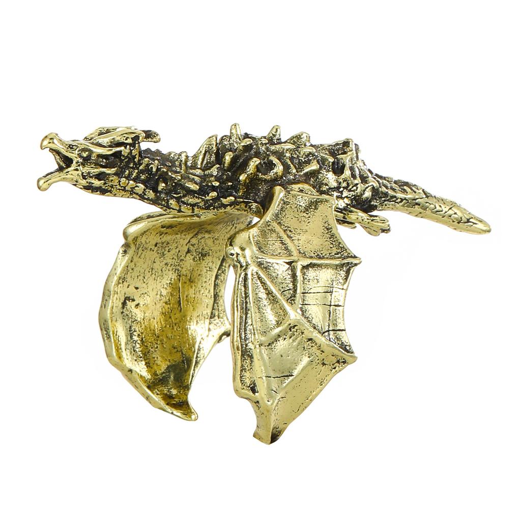Retro personality flying dragon shape ring niche design masculinity ring ins advanced sense open index finger ring