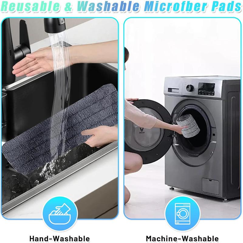 Doppelnutzungs-Sprühmopp mit 3 wiederverwendbaren waschbaren Mopp-Pads Trockenstaub Wischmopp