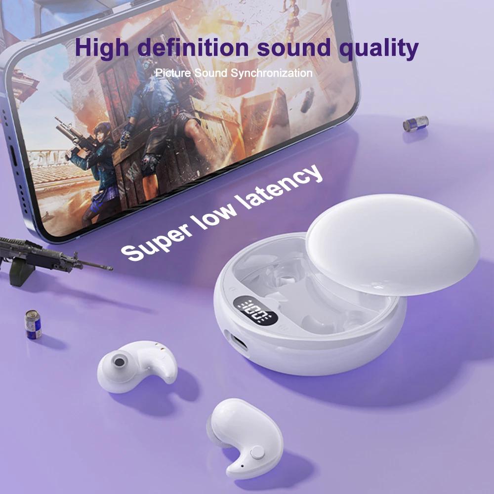2025 Mini Deep sleep Earbuds Bluetooth 5.3 Waterproof Earphone Noise Reduction Hidden Sports Headset Invisible Sleep Headphones