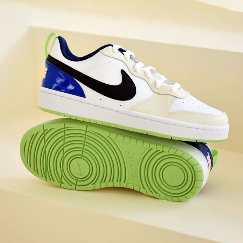 Nike Court Borough Low 2 SE GS Player One Dětské tenisky Bílá Černá Laserově oranžová FB1394-101
