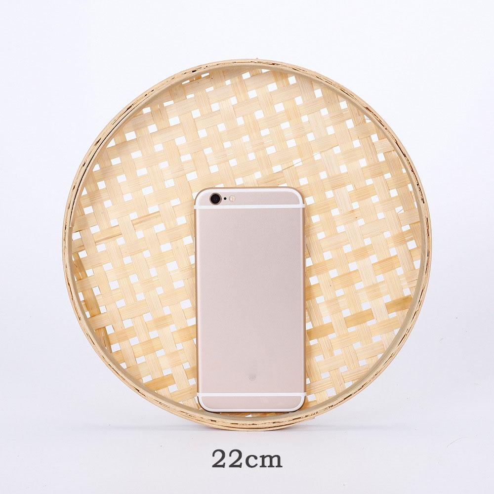 6 Velikostí Pletený Bambusový Cedník Raft Snadno Čistitelný Úložný Koš Nová Kulatá Lopatka Domácí Dekorace