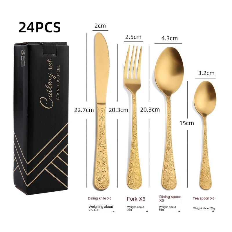 HANYANG vesela din oțel inoxidabil pentru hotel de familie consumabile set cuțit pentru friptură, furculiță și lingură vesela în stil occidental