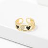 Jewelry Heart Ring Adjustable Rhinestone Ring Shiny Finger Ring  Girls