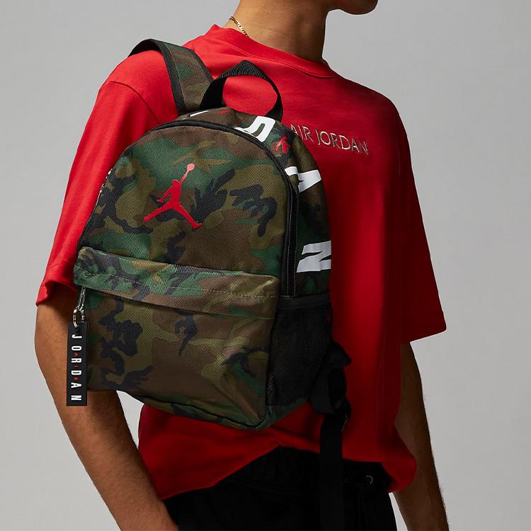 New Jordan Polyester Backpack Trumpets Unisex Camouflage Green DV5304-347