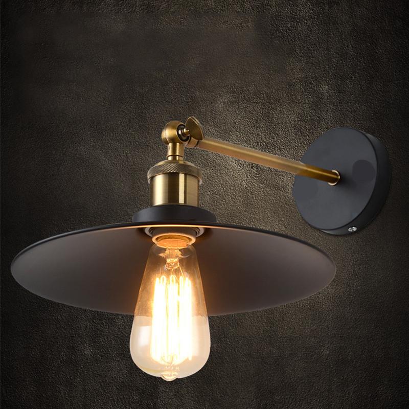 Loft Vintage Wall Lamp Metal Glass Retro Antique Ceiling Lamp Metal Industrial Decor Lighting