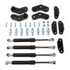 Front Rear Door Opener Kit Steel Anodized Black High Performance Door Shocks Struts Opener Kit for