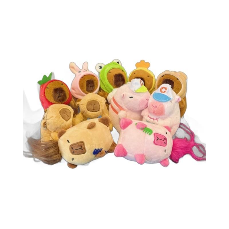 Capybara Plush Keychain Figure Water Otter Stuffed Animal Pp Cotton Child Gift