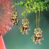 2D Christmas Pendant Acrylic Flat Sleigh Snowman Socks Xmas Tree Elk Santa Claus Hanging Ornaments New Year Party Decorations