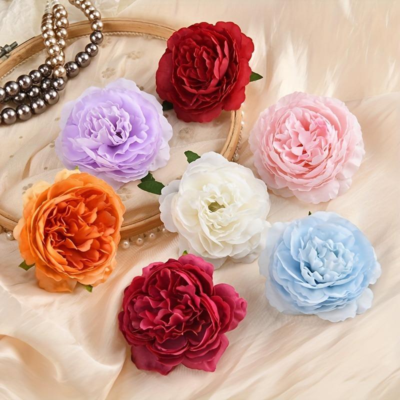 5/10Pcs Peony Artificial Flowers Head 7.5cm Fake Flowers for Home Decor Garden Wedding Decoration DIY Garland Bouquet Accessory