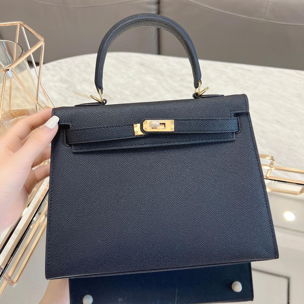 Baby Girl Real Leather Benefit Bag Hand Strap Cowhide Large Capacity Single Compartment Tote Bag Ventilation Hundred Styles Metal Buckle Handbag