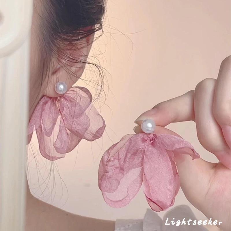 Cercei Ciucuri Floare Golă Acul de Argint Modă Personalitate Vânt Rece Cercei Lungi Temperament Cercei Avansați