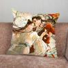 HHeaven Cartoon Officials Blessing Pillow Case For Home Bedroom Car Office Decoration Living Room Sofa Cushion Cover Suitable