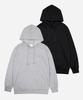 [2Pack] Korean-Made Heavyweight Basic Hooded Sweater - Reversible / Fleece-Lined (Tc) Made In Korea
