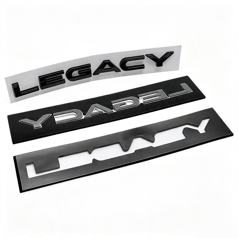 Convient pour les autocollants de voiture LEGACY, les logos de coffre arrière, la décoration de carrosserie et les autocollants latéraux d'aile en anglais à l'arrière de la voiture