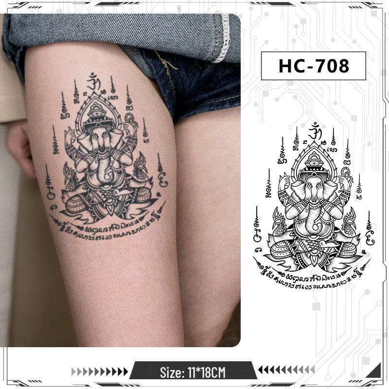 Thai bibel halvarm tatoveringsklistremerker: 14 stiler, vanntett og langvarig urtebasert design for menn.