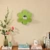 Wooden Flower Shaped Wall Ornaments Storage Rack, Simple Homestay Home Decoration Pendant