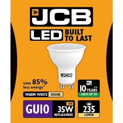Tampa de lâmpada LED GU10 3w 235lm 3000k branco quente