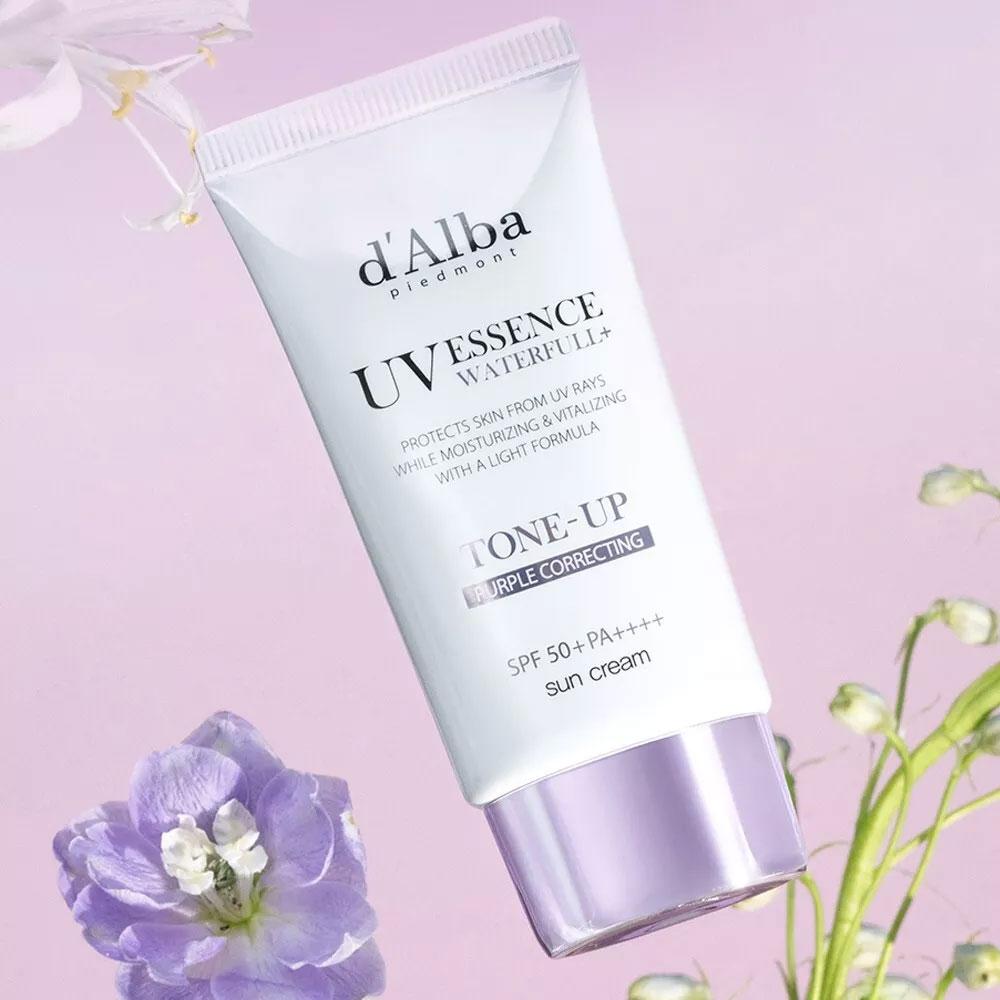 d'Alba Waterful Tone-Up Purple Korrigierende Sonnencreme 50ml (SPF50 +)