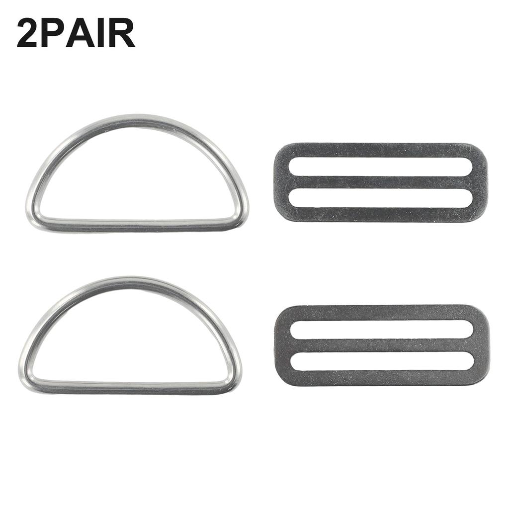 Belt Keeper D Ring Lightweight Portable Silver Stainless Steel