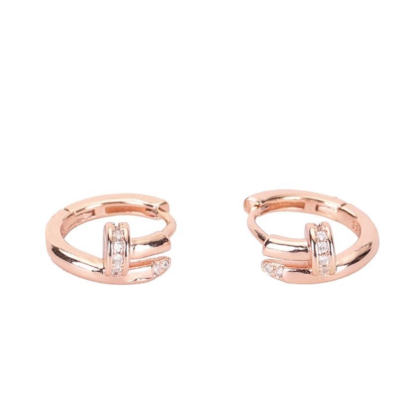 Серьги-гвоздики с бриллиантовым блеском, женские, новый нишевый дизайн, темпераментные серьги, серьги для пирсинга ушей