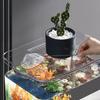 Heimgebrauch Kleiner Fischtank Verdickt Hochtransparent PC Ökologischer Fischtank Goldfischtank Sauerstoffzufuhr Explosionsgeschützt Aquarium