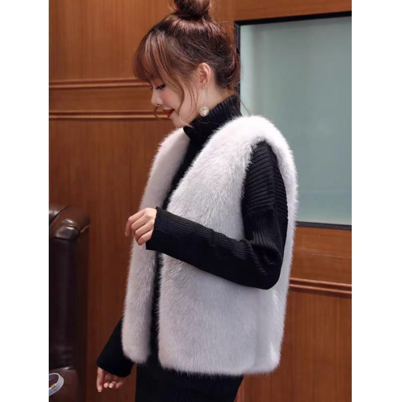 Women's Autumn and Winter Thickened Temperament Warm Vest Ladies Sleeveless Commuter Top