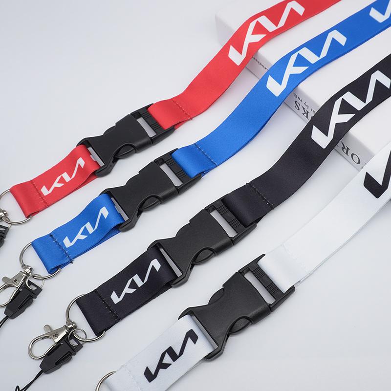 IBGI9 Nylon bedrucktes Abzeichen Lanyard Autoschlüsselanhänger für Kia Sportage Ceed Picanto Rio ProCeed Niro 5 3 4 K7 K5 K8 K3 Ray K9