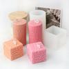 3D Letter Cylinder Cubic Love Silicone Candle Molds DIY Handmade Scented Candles Making Tool Valentine's Day Decor
