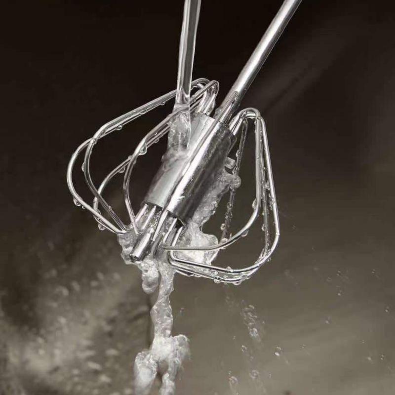 25cm Egg Beater Hand Mixer Semi-automatic Egg Stirrer Stainless Steel Egg Tools Whisk Stirrer Mixing Press Rotary Cream Utensils