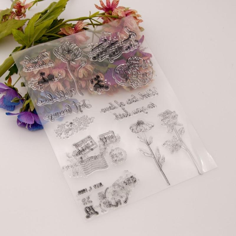 Clear Silicone Stamper Journaling Stamping Tool for Scrapbooking Birthday Card Making Photo Album Journal Paper Project