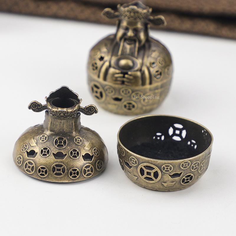 The God of Wealth/Ingot Shape Incense Burner Household Indoor Incense Slice Cone Incense Retro Censer Tabletop Small Decoration