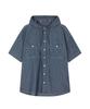 DECET Chambray Over Hood Short Shirt Dcsh013Blue