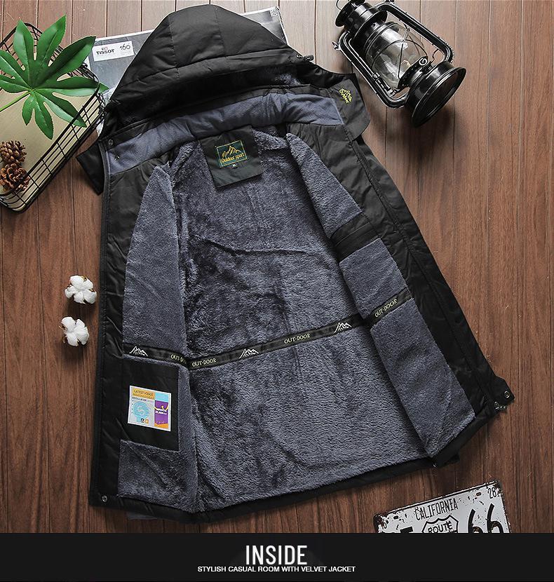 Men's Winter Outdoor Ski Jacket: Windproof, Waterproof, Insulated for Mountaineering and Fishing