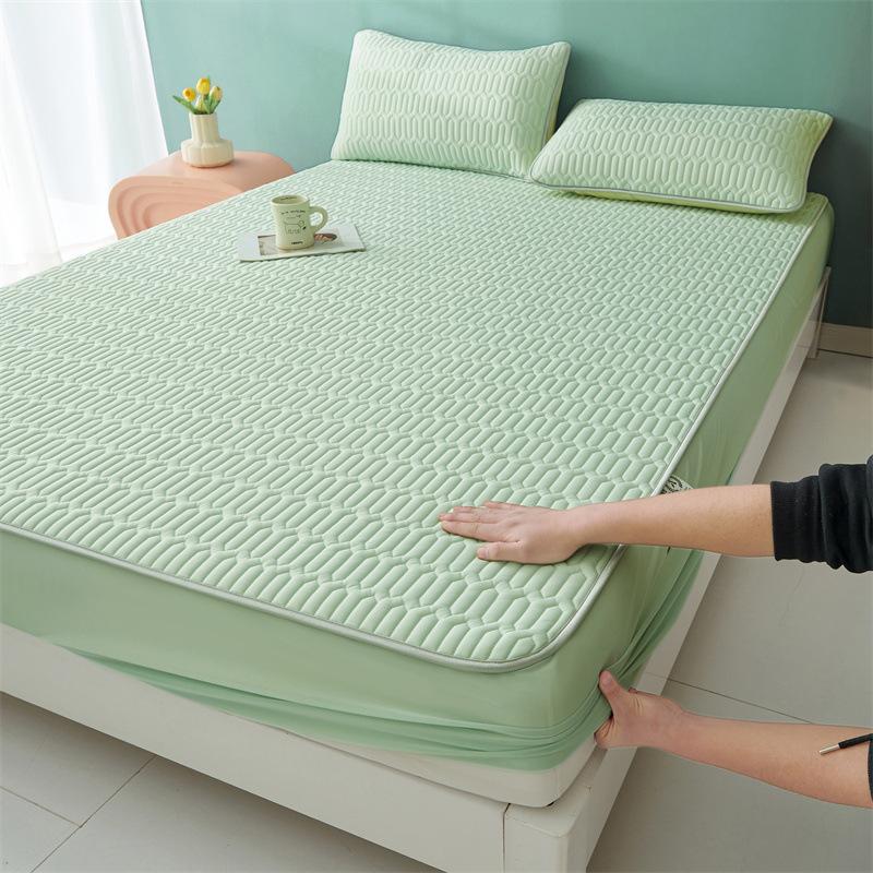 Cartoon Cute Pattern Cooling Fitted Sheet Single Natural Latex Fabric Soft Cushion for Bedding Slow Rebound Non-Slip Mattress