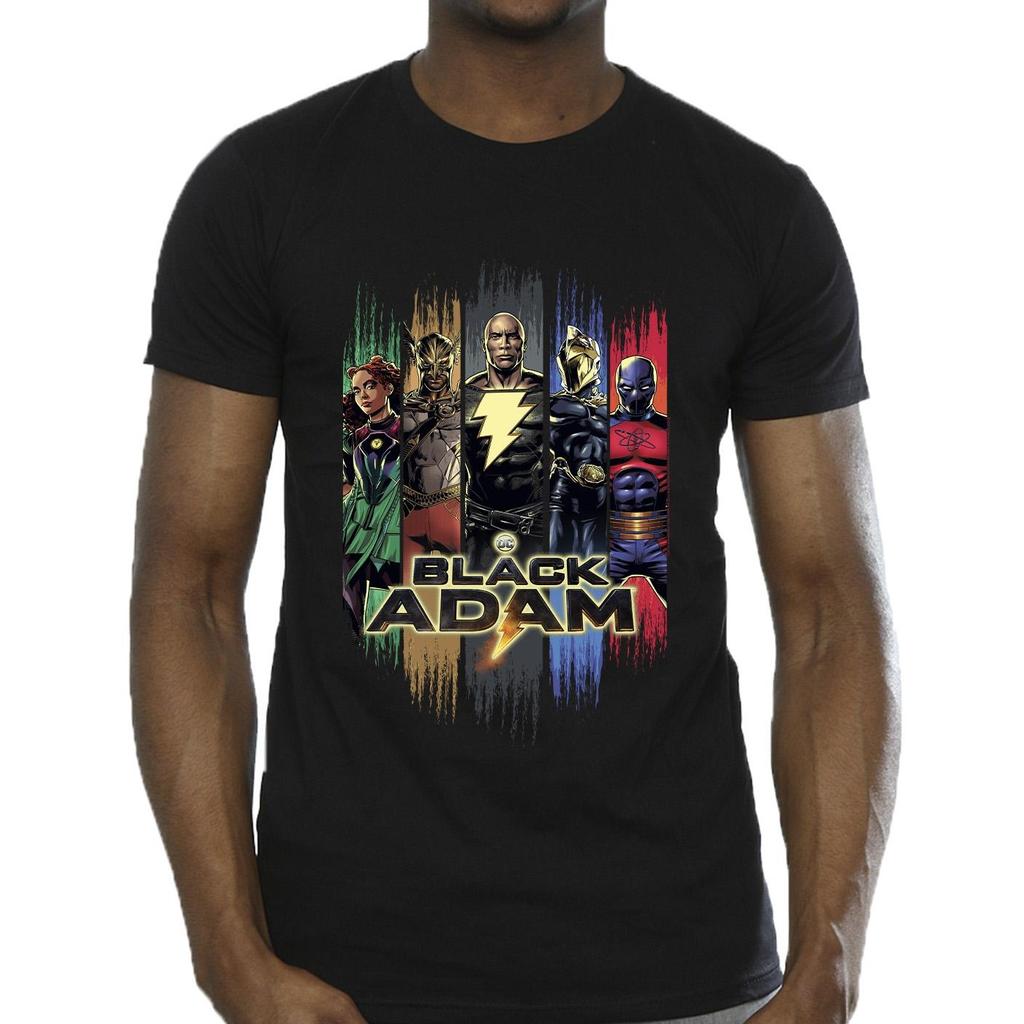 DC Comics Mens Black Adam JSA Complete Group T-Shirt