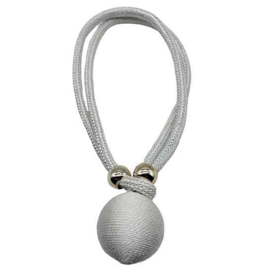 1 Pezzo Sganci tenda regolabile, Sgancio tenda in corda intrecciata con ciondolo a sfera, Supporto decorativo per tende per finestre di stanze, Tende
