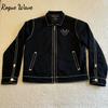 Jachetă Denim RogueWave Retro Y2k Streetwear American Broderie Litere Jachetă Motociclist cu Fermoar Haine Bărbați