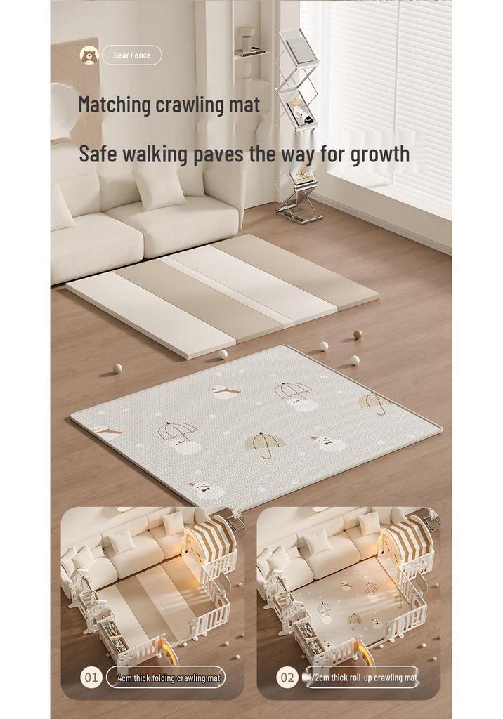 Three-Sided Baby Sofa Rail and Crawling Mat for Indoor Play