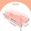 50 Stück Kuchen Dessert Donut Box mit Klarsichtdeckeln Keks Bäckerei Sandwich Verpackungsbox Hochzeit Geburtstagsfeier Weihnachten Heimbedarf