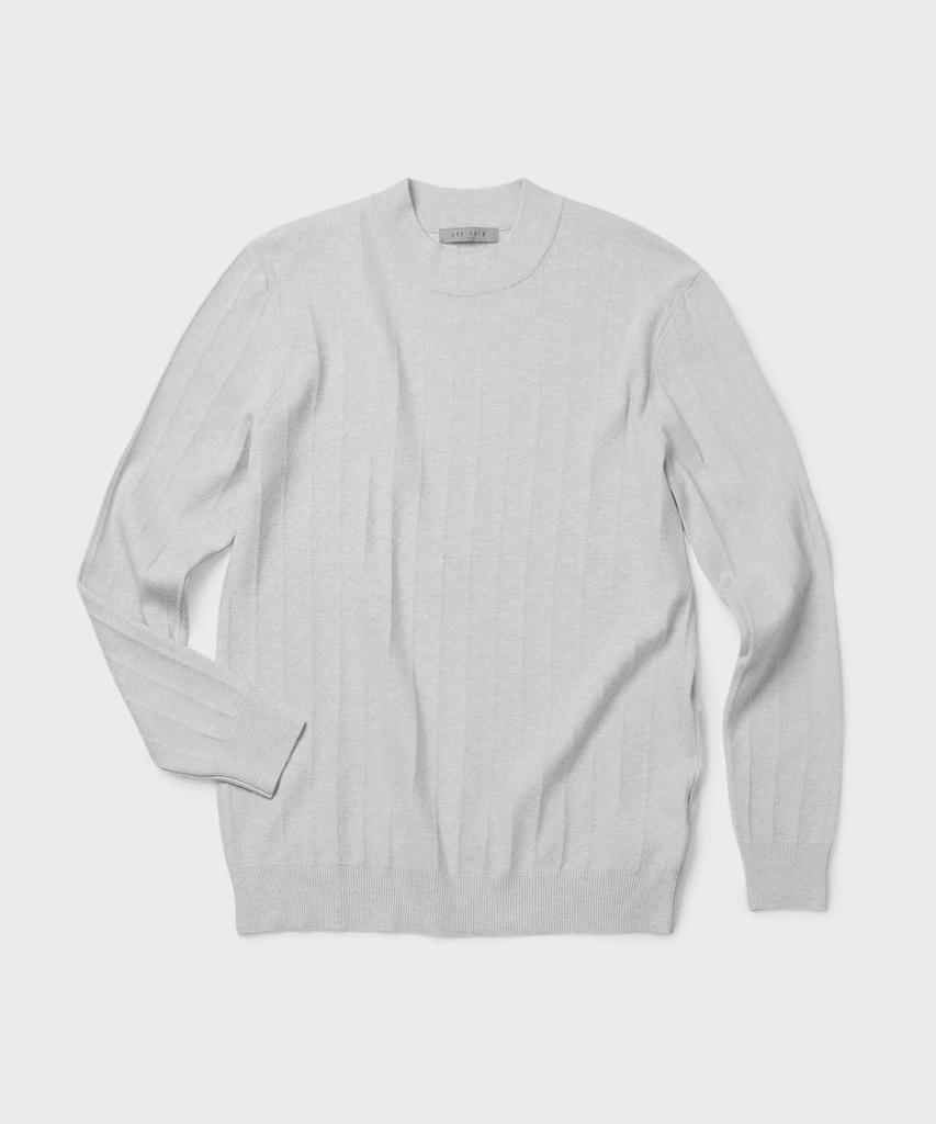 PANICALE Herringbone Ribbed Viscose Blend Sweater [2 Colors]